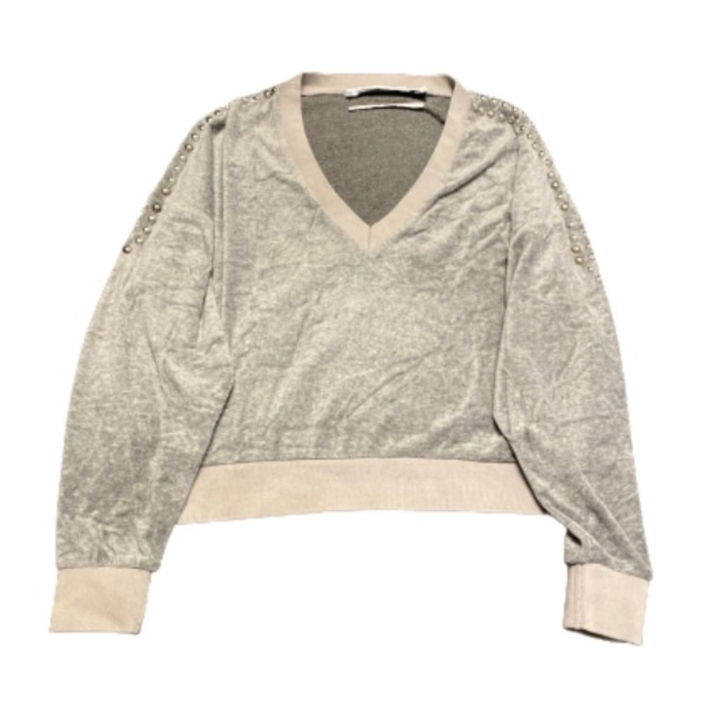 IRO | Cool & Casual Gray V-neck Sweatshirt